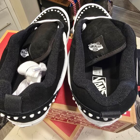 VANS Knu Skool VN000E9XBLA Pearl Black "Pearlized" Shoes Skate Men's SZ 10 NEW - Picture 8 of 9